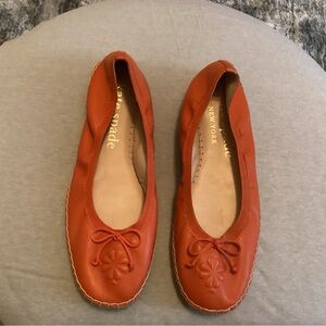 Womens Kate Spade Clubhouse Espadrille orange size 9 NWOB